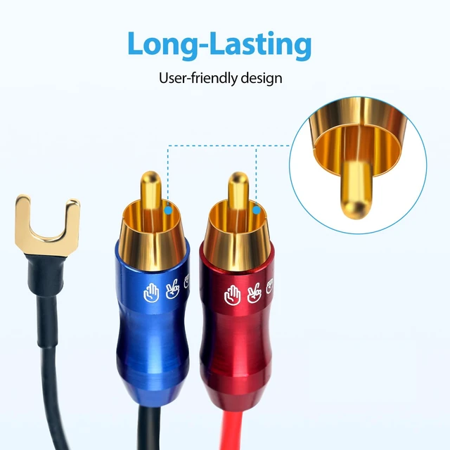 Alt view image 7 of 7 - FO-I RCA Cable with Ground Wire, Dual RCA Stereo Interconnect Cable - 1.5M (4.92ft)