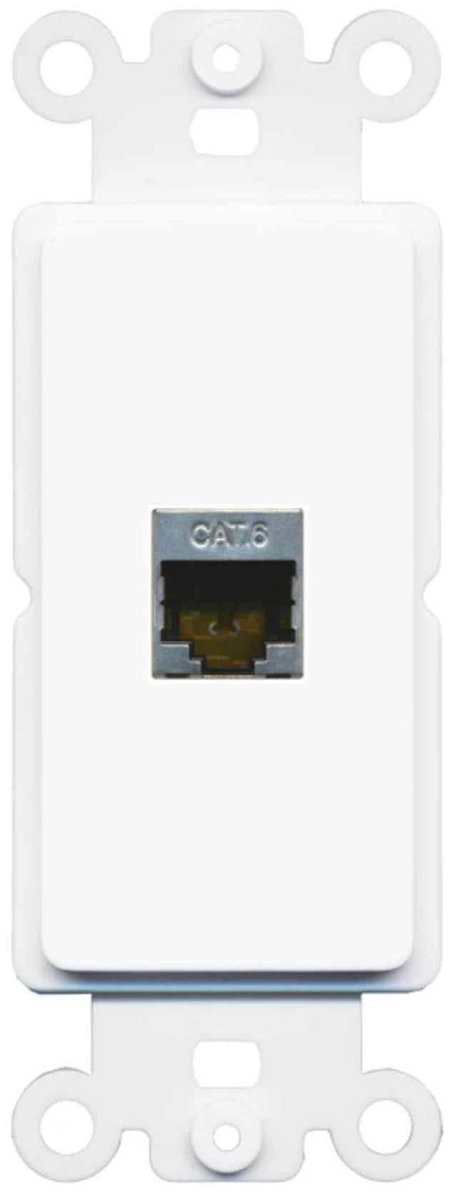 Main image of Shielded Cat6 Port Wall Plate Decorative (Rocker) White