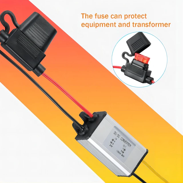 Alt view image 3 of 7 - DC 24V Step Down to 12V 5A 60W DC Buck Converter Power Transformer Supply for Golf Cart Vehicle etc