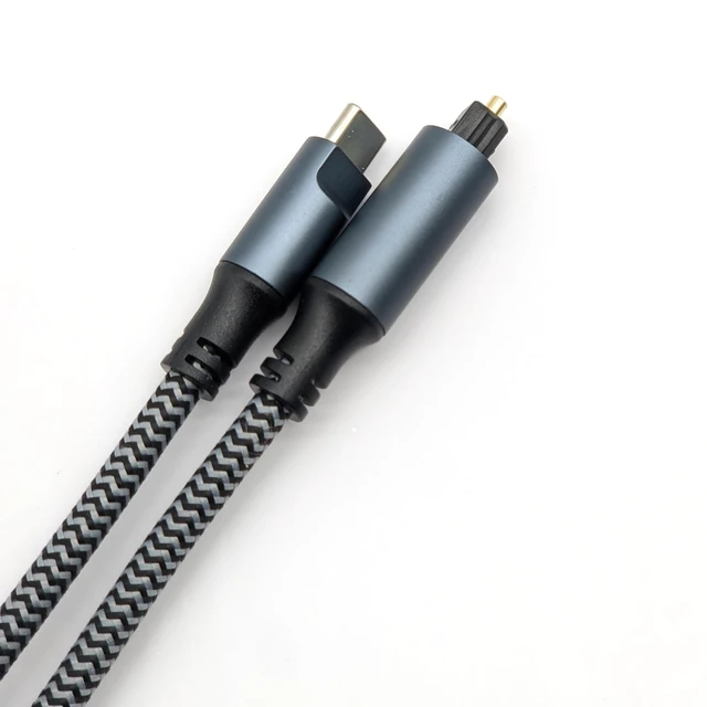 Alt view image 4 of 7 - USB-C TOSLINK Type C to Toslink Optical Cable Opt Male (1.8 Meter - 6 ft) Type-C to Digital Optical Fiber Optic Audio Interface Female Adapter Wire Toslink Cord for Smartphone Tablet Laptop etc