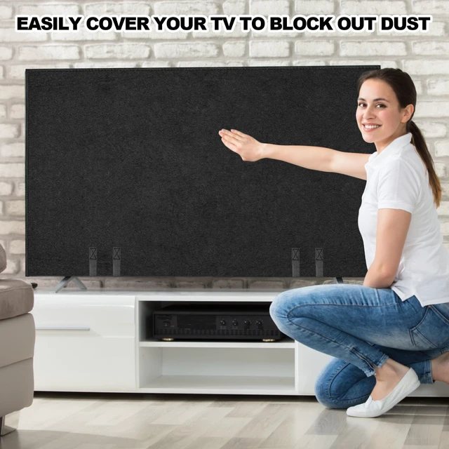 Alt view image 2 of 7 - TV Cover for Moving 60"-65" TV Screen Protector Cover Flat Screen TV Cover Moving with Bottom Strap and Gloves For 70"-75" TV Dust Protection Moving Renovation