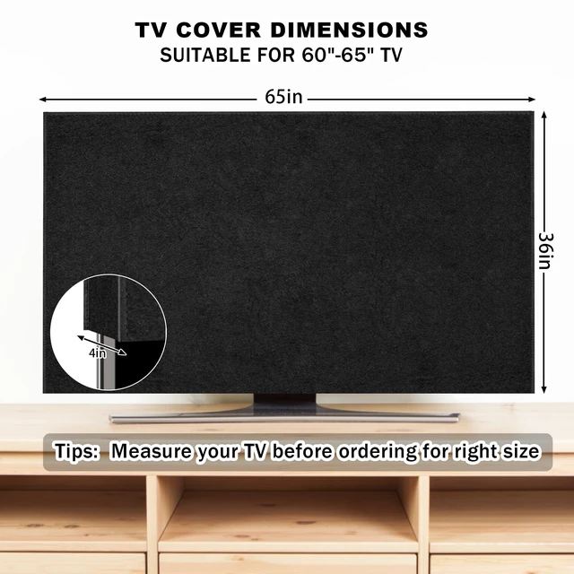 Alt view image 3 of 7 - TV Cover for Moving 60"-65" TV Screen Protector Cover Flat Screen TV Cover Moving with Bottom Strap and Gloves For 70"-75" TV Dust Protection Moving Renovation