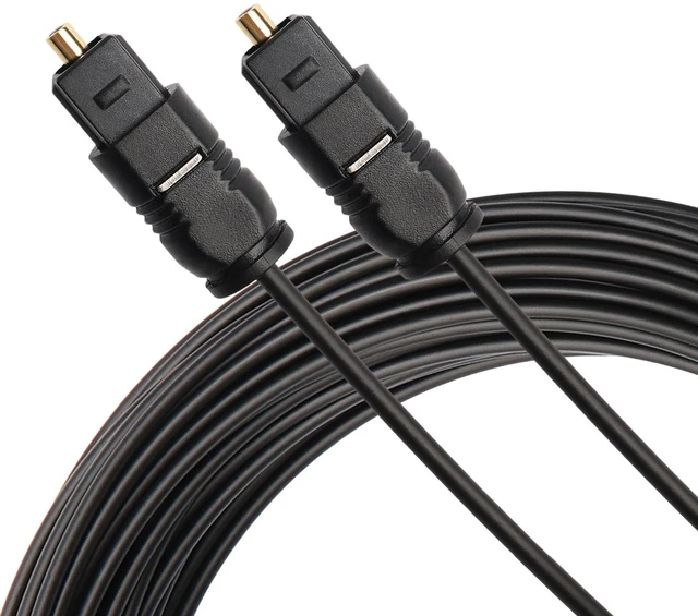 Alt view image 3 of 7 - 20M Black Digital Fiber Optical Audio SPDIF TosLink Cable