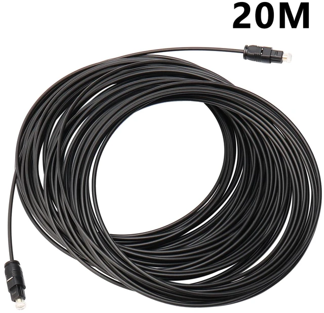 Alt view image 2 of 7 - 20M Black Digital Fiber Optical Audio SPDIF TosLink Cable