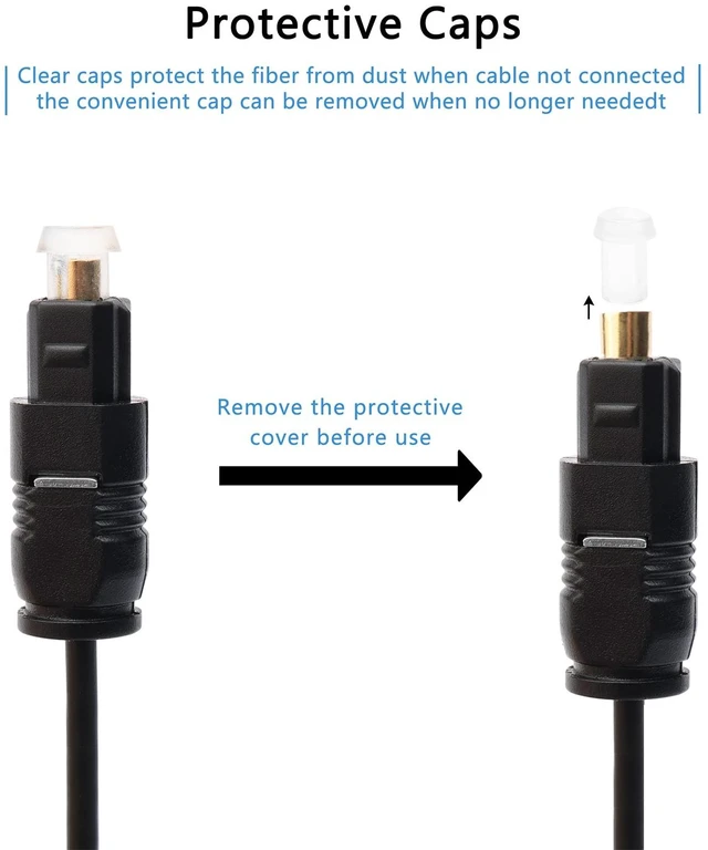 Alt view image 5 of 7 - 20M Black Digital Fiber Optical Audio SPDIF TosLink Cable