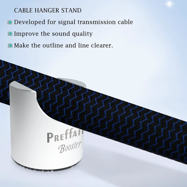 Alt view image 6 of 7 - Prefair Booster Aluminum Alloy Cable Riser, Silver, 1.61'x1.57' AC Power Wire Stabilizer, Audio Cord Holder, Crimp Cable Holder Pin