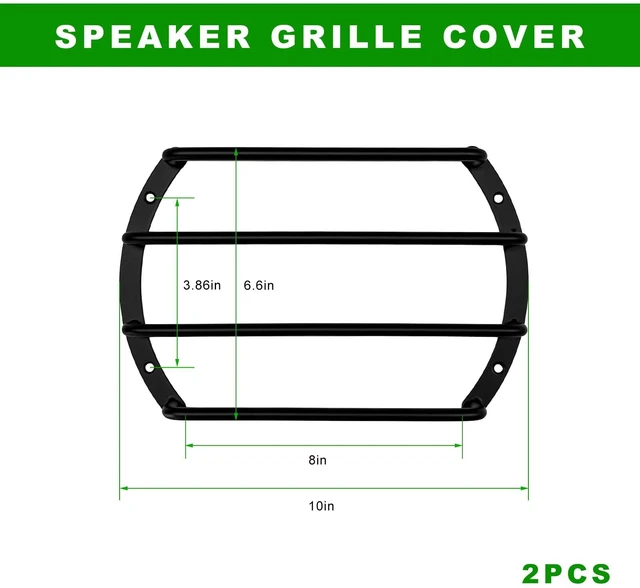 Alt view image 2 of 6 - 2 PCS Car Speaker Grill Cover, 8 Inch Auto Speaker Grill Bar Subwoofer Protective Cover, Metal Audio Subwoofer Bar Grille Guard for Auto Home Speakers, Car Accessories (8-inch)