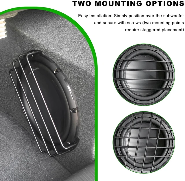Alt view image 5 of 6 - 2 PCS Car Speaker Grill Cover, 8 Inch Auto Speaker Grill Bar Subwoofer Protective Cover, Metal Audio Subwoofer Bar Grille Guard for Auto Home Speakers, Car Accessories (8-inch)