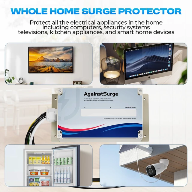Alt view image 3 of 7 - Upgraded FHSPD140 Whole House Surge Protection, 140000 Amp 120/240V Indoor & Outdoor Rated, Compatible with Siemens FS140