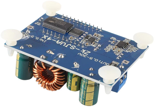 Alt view image 6 of 6 - 4Pcs DC-DC Buck Boost Converter Module 5.5-30V to 0.5-30V 4A 35W Adjustable Step Up Down Voltage Regulator LCD Digital Voltmeter Ammeter Adjustable Boost Drop Display Power Supply Module