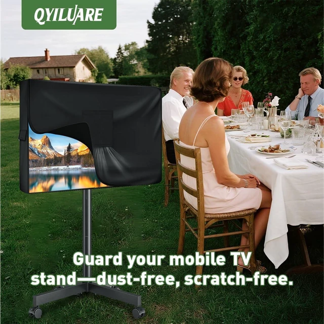 Alt view image 6 of 6 - Mobile TV Stand Cover for 45-60 Inch TVs,Waterproof TV Cover for Outdoor/Indoor Rolling TV Stand(57" L×30" H×7" W)