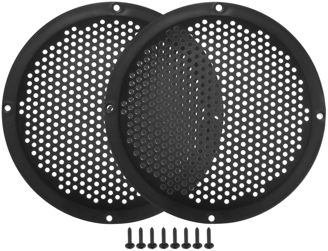 Main image of Universal 6" Car Speaker Grills Cover Mesh - Pack of 2 6 Inch Audio Speaker Subwoofer Guard Protector Case, with Mounting Screws, ABS, Black