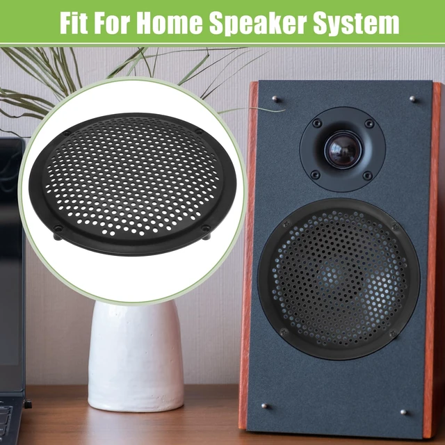 Alt view image 3 of 7 - Universal 6" Car Speaker Grills Cover Mesh - Pack of 2 6 Inch Audio Speaker Subwoofer Guard Protector Case, with Mounting Screws, ABS, Black