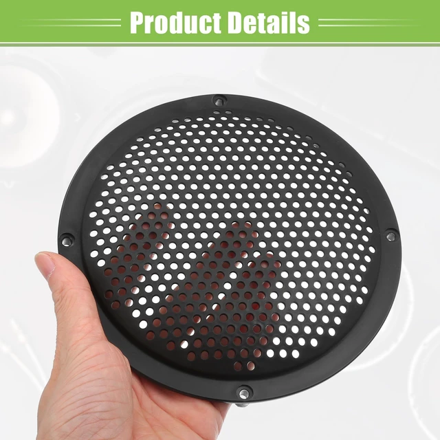Alt view image 5 of 7 - Universal 6" Car Speaker Grills Cover Mesh - Pack of 2 6 Inch Audio Speaker Subwoofer Guard Protector Case, with Mounting Screws, ABS, Black