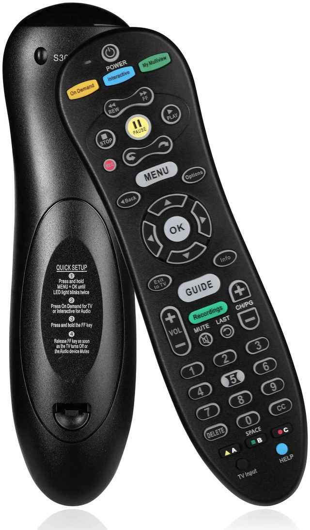 Main image of S30 S30-S1B Remote for AT&T U-Verse Receiver, S30 Remote Replacement with U-Verse Receiver Cable Box ISB7005 ISB7000, Remote with Backlit Function