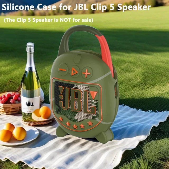 Alt view image 7 of 7 - Silicone Cover Case for JBL Clip 5 Portable Bluetooth Speaker Protective Soft Silicone Cover for JBL Clip 5 Speaker Accessories, Stand Up Case, Shockproof Cover (Squad)