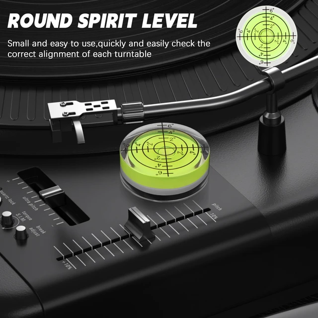Alt view image 6 of 7 - 12-in-1 Vinyl Record Cleaning Kit,Turntable Cartridge Alignment Kit with Digital Scale,Azimuth Ruler,Alignment Protractor,Spirit Level,Velvet Brush,Stylus Brush,Record Mitts,Cleaning Cloth