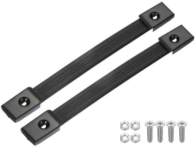 Main image of Strap Handles Replacement 9.5 Inch, 2 Pcs Rubber Ampere Handles Pull with Metal Caps Luggage Spare Strap Handle Grip for Suitcase Box Case Speaker Cabinet, Black