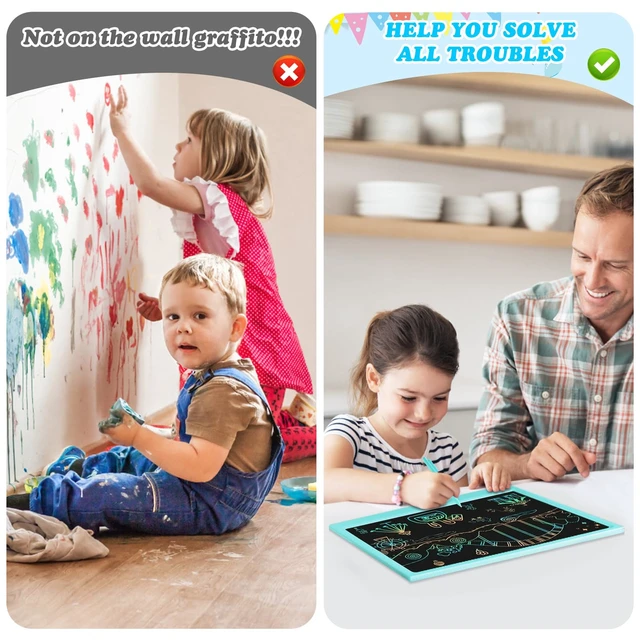 Alt view image 5 of 7 - LCD Writing Tablet Kids Toys -15 Inch Toddler Toys Learning Drawing Pad Toys for 3 4 5 6 7 8 Years Boys Girls Birthday Christmas Easter Thanksgiving Gift Creative Doodle Board