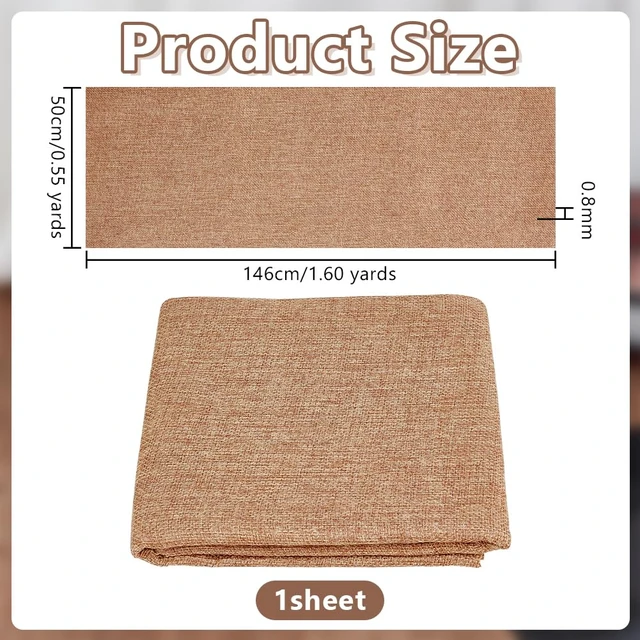 Alt view image 2 of 6 - 19.7x57.5 Inch Beige Speaker Grill Cloth Linen Speaker Fabric Dustproof Speaker Fabric, Stereo Fabric Replacement Mesh Cloth for Home Stage Speakers Media Cabinet KTV Boxes Repair