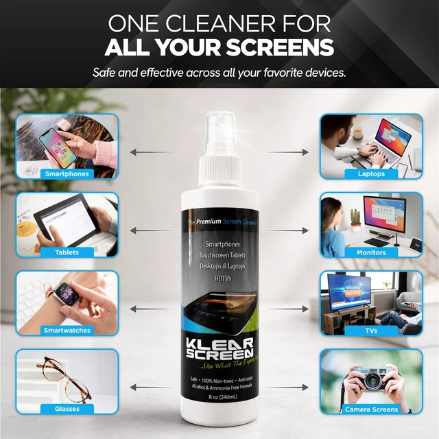 Alt view image 4 of 7 - KS-8 Refill Bottle - Alcohol Free Screen Cleaner - 8 oz Spray Form, For Computer Displays, Phone And Tablet Glass, No Ammonia, Non Toxic Formula, Made In USA, Sweet Scent