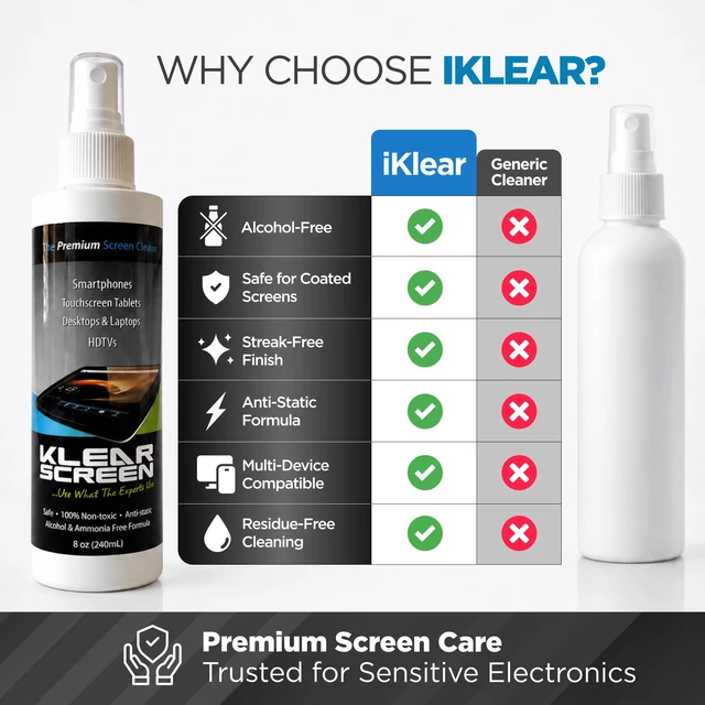 Alt view image 6 of 7 - KS-8 Refill Bottle - Alcohol Free Screen Cleaner - 8 oz Spray Form, For Computer Displays, Phone And Tablet Glass, No Ammonia, Non Toxic Formula, Made In USA, Sweet Scent