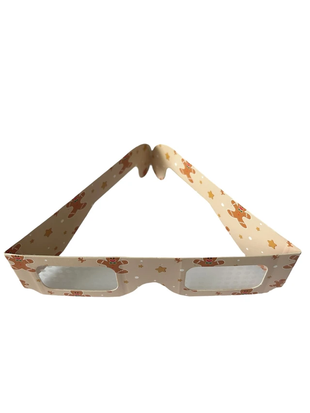 Alt view image 7 of 7 - 3D Glasses - 6 Pack with Unique Designs: Snowflake, Candycane, Christmas Tree, Gingerbread Man, Snowman & Santa. Perfect for Kids, Holiday Lights, Unique Gifts & Stocking Stuffers