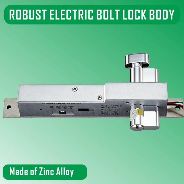 Alt view image 7 of 7 - Keyed Electric Drop Bolt Lock with Manual Key Override Fail-Secure Heavy Duty for Commercial Access Control Security System