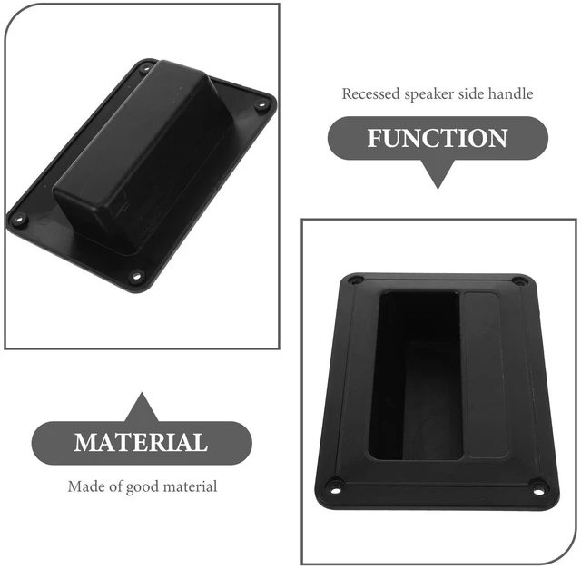 Alt view image 4 of 7 - 4 pcs Audio Speaker Side Handle Recessed Speaker Handle Plastic Small