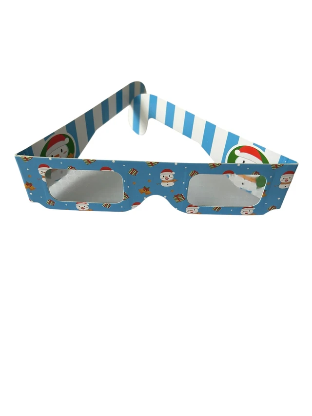 Alt view image 3 of 7 - 3D Glasses - 6 Pack with Unique Designs: Snowflake, Candycane, Christmas Tree, Gingerbread Man, Snowman & Santa. Perfect for Kids, Holiday Lights, Unique Gifts & Stocking Stuffers