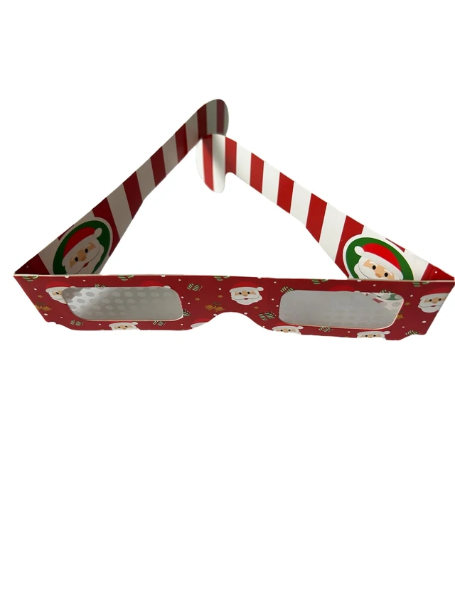 Alt view image 6 of 7 - 3D Glasses - 6 Pack with Unique Designs: Snowflake, Candycane, Christmas Tree, Gingerbread Man, Snowman & Santa. Perfect for Kids, Holiday Lights, Unique Gifts & Stocking Stuffers