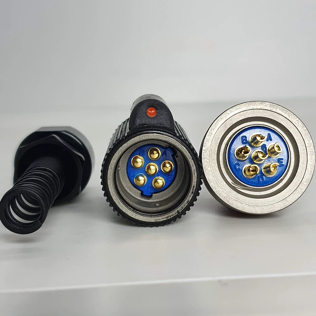 Alt view image 5 of 7 - U-329/U (Injection Body) & U-283/U Audio Connector - 6-Pin Male & Female, MIL-DTL-55116 - Military Radio Handset Plug & Jack for PRC-148, PRC-152 - Waterproof, Made in Korea