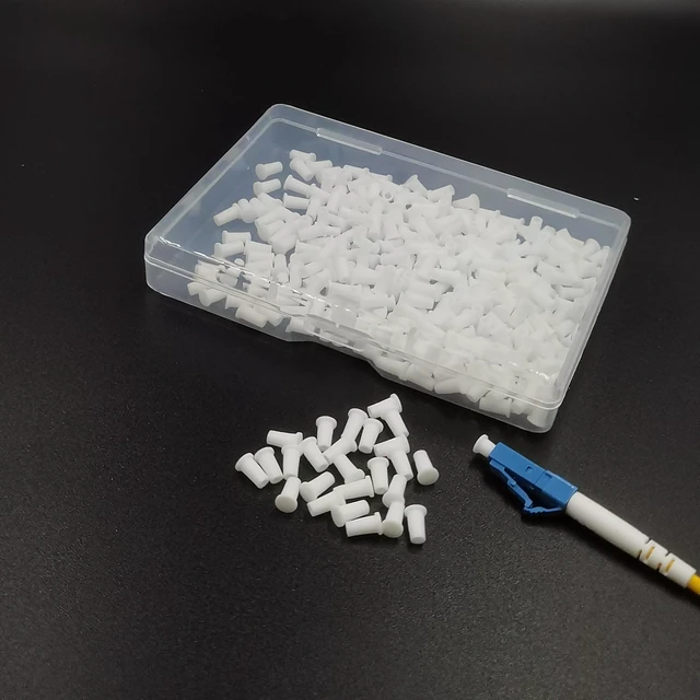 Alt view image 2 of 6 - LC Dust Caps Complete Protection for LC end,Protective Cap for Fiber Optic Cables, End Faces and Devices Fiber Optic Dust Caps in Snap Lock Case (200)