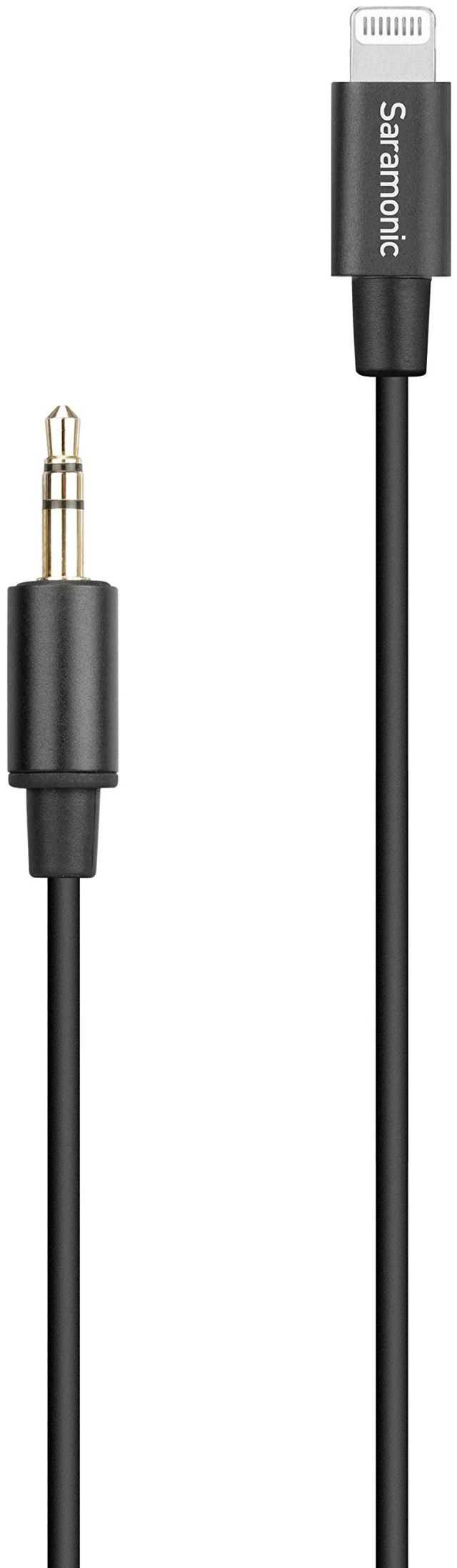 Alt view image 2 of 7 - 3.5mm TRS Male to Apple Lightning Connector Microphone & Audio Adapter Cable 9" (22.86cm) (SR-C2000), black