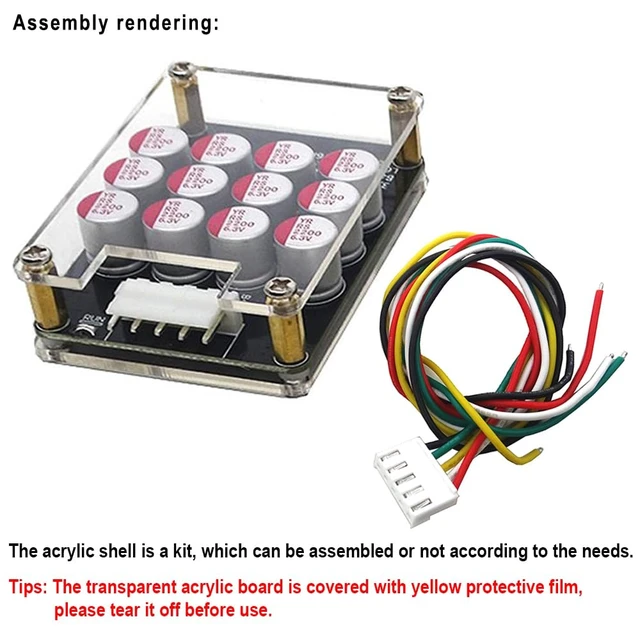 Alt view image 2 of 7 - 5A Active Equalizer Balancer Board for 3S-4S 12V LiFePO4 Li-ion Battery LFP Lipo Lithium Compatible, Energy Transfer Capacitor, Whole Group Balance Module PCB, With Case, No Battery