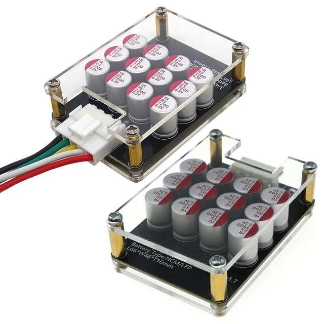 Alt view image 7 of 7 - 5A Active Equalizer Balancer Board for 3S-4S 12V LiFePO4 Li-ion Battery LFP Lipo Lithium Compatible, Energy Transfer Capacitor, Whole Group Balance Module PCB, With Case, No Battery