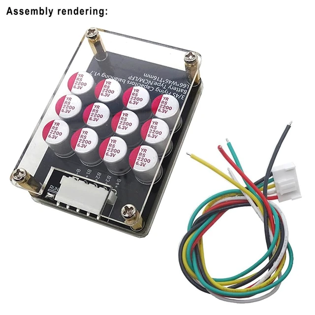 Alt view image 3 of 7 - 5A Active Equalizer Balancer Board for 3S-4S 12V LiFePO4 Li-ion Battery LFP Lipo Lithium Compatible, Energy Transfer Capacitor, Whole Group Balance Module PCB, With Case, No Battery