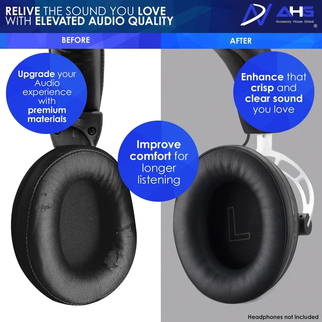 Alt view image 4 of 7 - Premium Replacement Hyper X Cloud earpads Compatible with Kingston HyperX Cloud Alpha Wireless 2 Cloud 3 Wireless Flight 2 Stinger 2 Headset and More. Easy DIY Fit