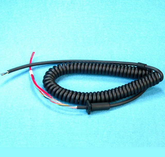 Alt view image 2 of 3 - Replacement MIC CORD - 6 wire - 10 Ft Coiled - CB / Ham Radio - MIL10