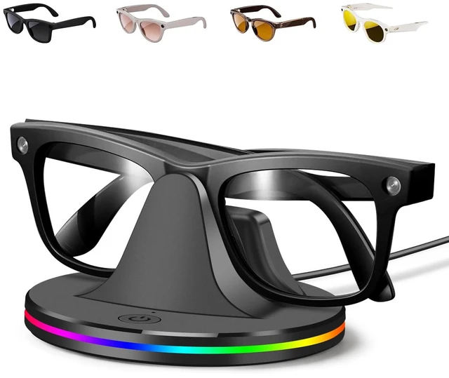 Main image of Charging Station for Ray Ban Meta Glasses, Charger Dock for Meta Glasses, Ray Ban Meta Accessories Compatible with Wayfarer, Skyler, Headliner and Oakley Meta HSTN, with RGB Light and USB-C Cable