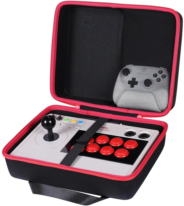 Main image of Hard Case Compatible with 8Bitdo Arcade Stick for Xbox Series X S Portable Travel Design, Spacious Interior, Water-Resistant Exterior, Double Zippers And Grip Handle