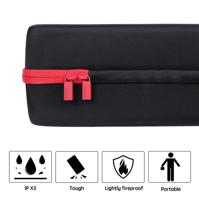 Alt view image 7 of 7 - Hard Case Compatible with 8Bitdo Arcade Stick for Xbox Series X S Portable Travel Design, Spacious Interior, Water-Resistant Exterior, Double Zippers And Grip Handle