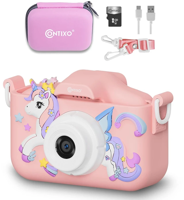 Main image of KC3A Kids Digital Camera Toy 2026-1080P Toddler Camera with Selfie Mode, Games, Sound Recording, 8X Zoom, 8GB SD Card, USB-C Rechargeable Educational Toy for Boys Girls Ages 3-8, Pink