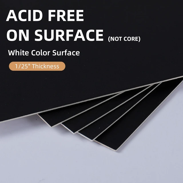 Alt view image 3 of 7 - 8x10 Backing Boards 10 Pack,Black Uncut Mats Matboards, Acid-Free Backerboards for Art Prints, Ideal for Photos, Pictures, Prints, and Frame
