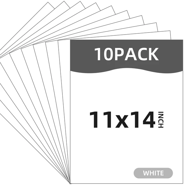 Main image of 11x14 Backing Board 10 pcs,White Acid-Free mat Board,Uncut Backerboards