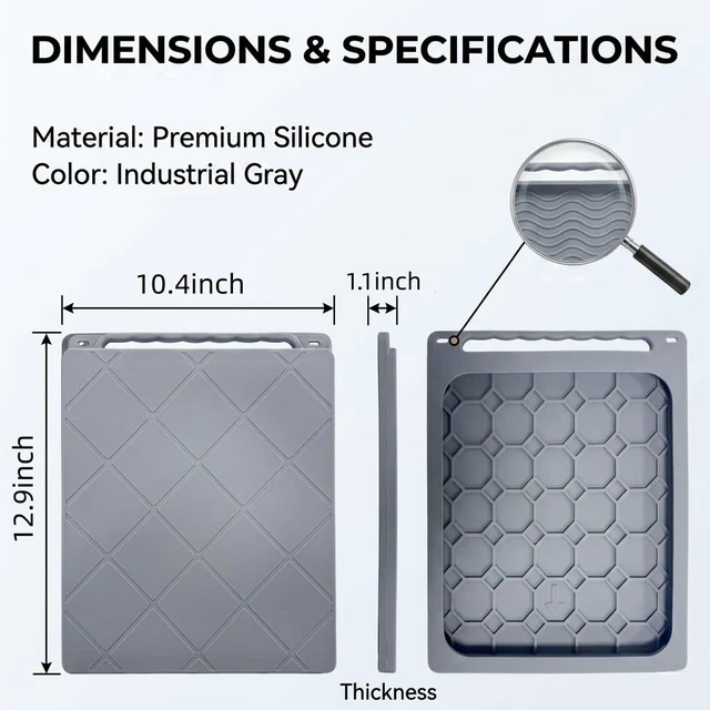 Alt view image 2 of 7 - Protective Cover for Starlink Mini Silicone Case Compatible with Starlink Mini with Honeycomb Heat Dissipation, Integrated Carrying Handle for RV Travel Camping, Gray