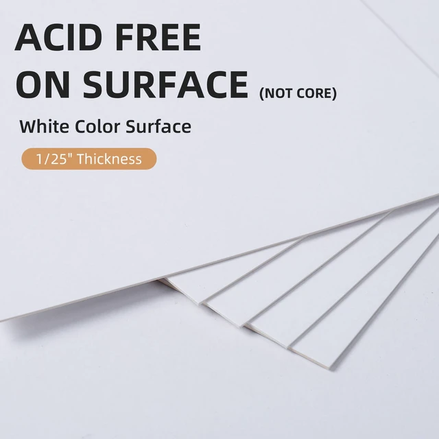 Alt view image 3 of 7 - 8x10 Backing Boards 10 Pack,Uncut White Mats Matboards, Acid-Free Backerboards for Art Prints, Ideal for Photos, Pictures, Prints, and Frame
