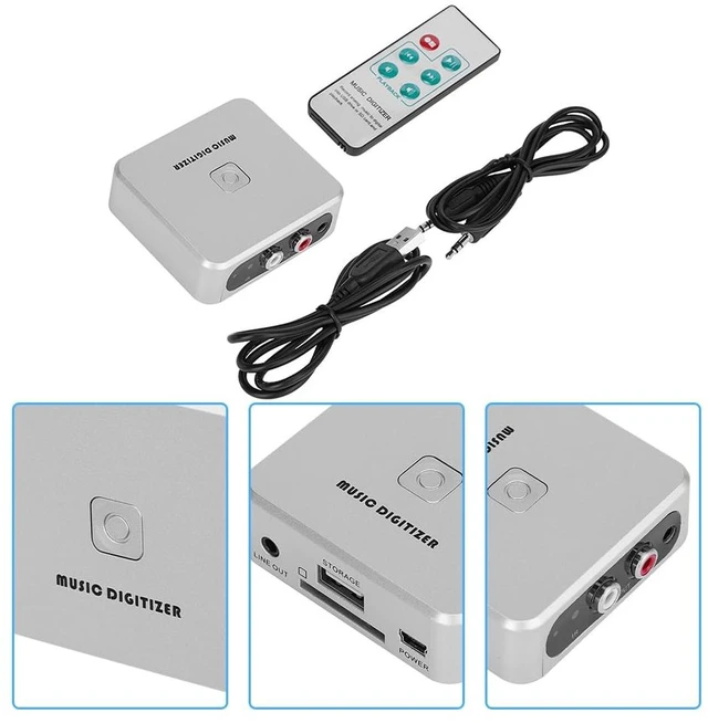 Alt view image 3 of 7 - Music Digitizer, Analog to MP3 Converter for Cassette Tapes Convert Analog Audio From Records and Cassette Tapes to MP3 for Digital Collection Storage