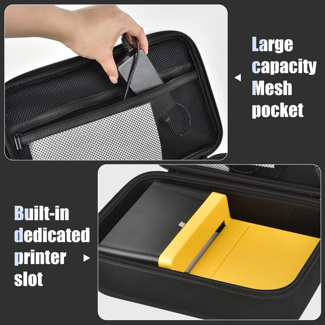 Alt view image 6 of 7 - Hard Photo Printer Case for Kodak Dock ERA Plus 4x6, Box Only Hard shell case stores printer, 2-3 cartridges, cables and 4x6 paper for Kodak Dock ERA Plus users, travel and events