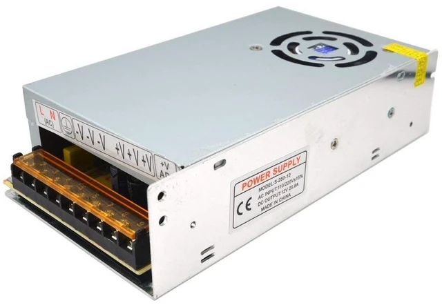 Main image of Padarsey 12V 20A Universal Regulated Switching Power Supply Driver LED Strip Light CCTV Radio Computer Project